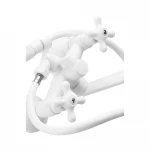 Смеситель для ванны Plamix Pablo -140 EURO SET White (со шлангом и лейкой) (PM0670)