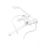 Смеситель для ванны Plamix Pablo -140 EURO SET White (со шлангом и лейкой) (PM0670)