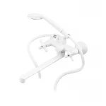 Смеситель для ванны Plamix Pablo -140 EURO SET White (со шлангом и лейкой) (PM0670)