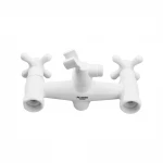 Смеситель для ванны Plamix Pablo -140 EURO SET White (со шлангом и лейкой) (PM0670)