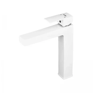 Смеситель для умывальника Plamix Kubus-001 HIGH SET White (с подводом) (PM0672)