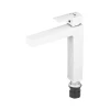 Смеситель для умывальника Plamix Kubus-001 HIGH SET White (с подводом) (PM0672)