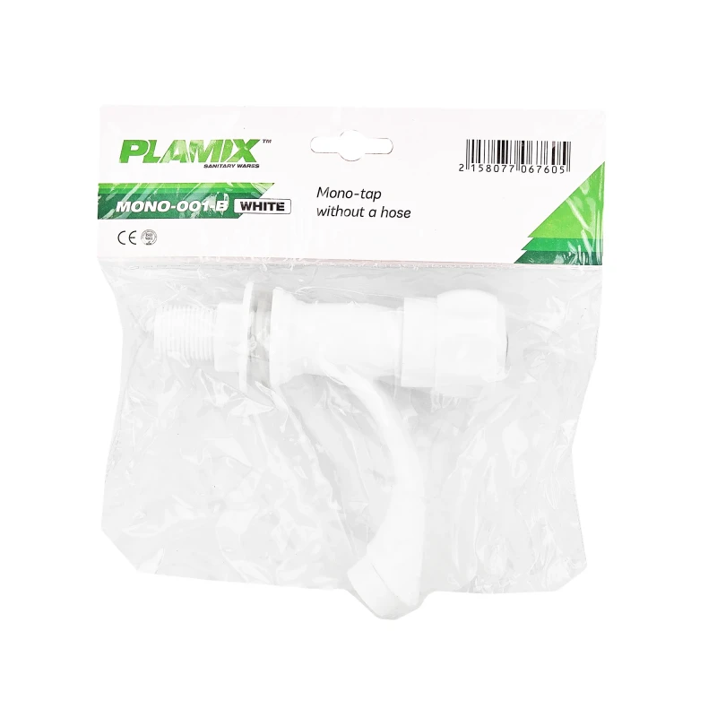 Кран для холодной воды Plamix Mono-001-B White (PM0676)