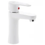 Смеситель для умывальника Plamix Vega-001 White (без подвода) (PM0685)