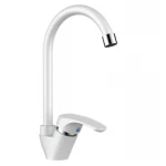 Смеситель для кухни Plamix Afina-011 White (без подвода) (PM0686)