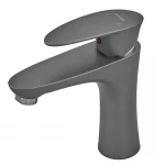 Смеситель для умывальника Plamix CEZAR-001 SET Graphite с подводом (PM0688)