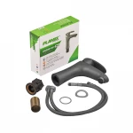 Смеситель для умывальника Plamix CEZAR-001 SET Graphite с подводом (PM0688)