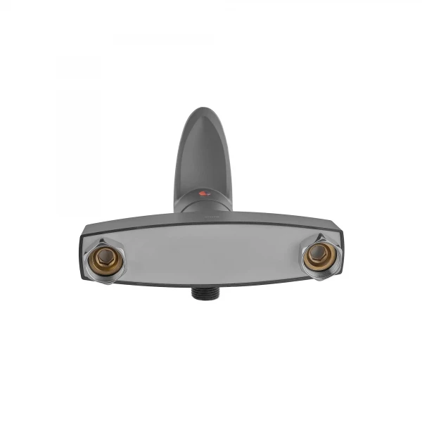 Смеситель для душевой кабины Plamix CEZAR-003 SET графитовый с лейкой, шлангом и держателем (PM0689)