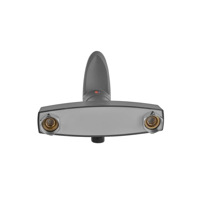 Смеситель для душевой кабины Plamix CEZAR-003 SET Graphite, со шлангом, лейкой и кронштейном (PM0689)