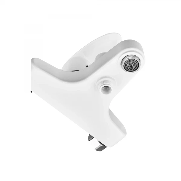Смеситель для ванны Plamix CEZAR-009 EURO SET White, со шлангом, лейкой и кронштейном (PM0692)
