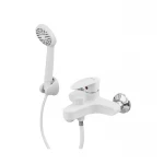 Смеситель для ванны Plamix CEZAR-009 EURO SET White, со шлангом, лейкой и кронштейном (PM0692)