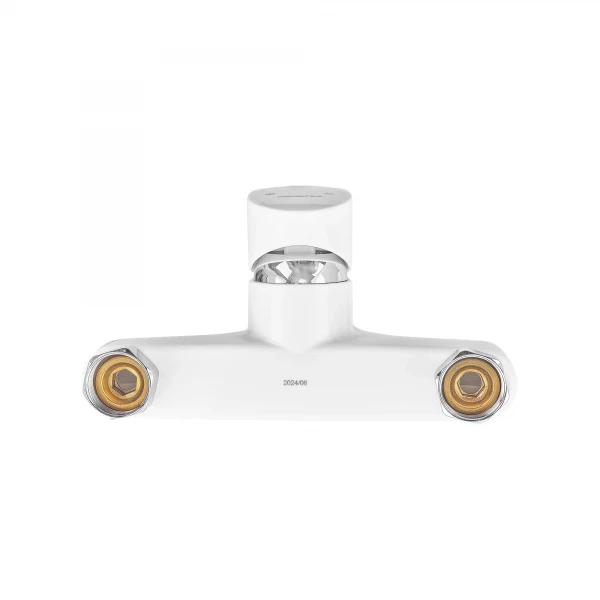 Смеситель для ванны Plamix CEZAR-009 EURO SET White, со шлангом, лейкой и кронштейном (PM0692)