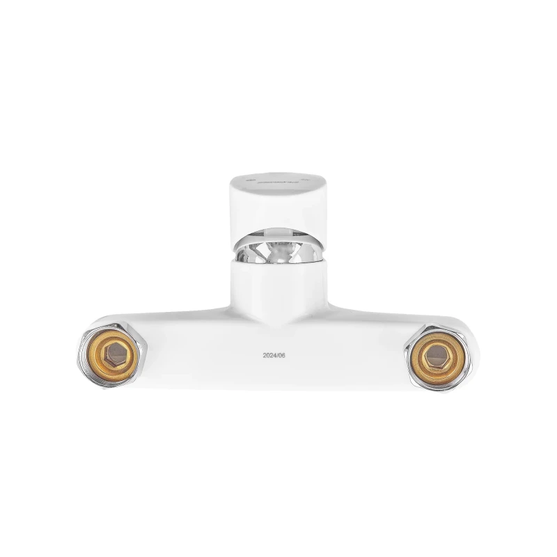 Смеситель для ванны Plamix CEZAR-009 EURO SET White, со шлангом, лейкой и кронштейном (PM0692)
