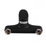 Смеситель для ванны Plamix CEZAR-009 EURO SET Matte black, со шлангом, лейкой и кронштейном (PM0693)