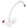 Смеситель для кухни Plamix Ama-271 White (без подвода) (PM0696)