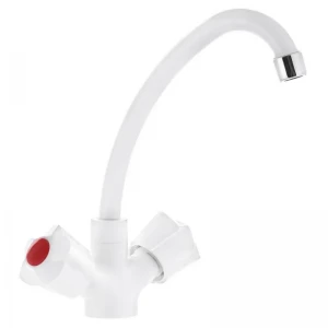 Смеситель для кухни Plamix Ama-271 White (без подвода) (PM0696)