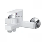 Смеситель для ванны PLAMIX OSCAR-009 EURO SET WHITE (со шлангом, лейкой и кронштейном) (PM0699)