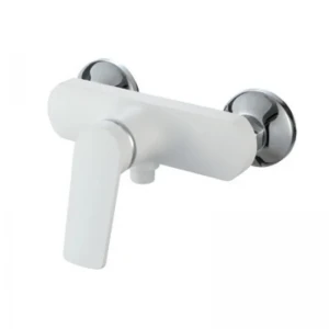 Смеситель для душевой кабины Plamix Lucas-003 SET White со шлангом, лейкой и кронштейном (PM0711)