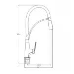 Змішувач для кухні Plamix Lucas-017 SET Graphite Refl.Grey з підведенням (Колір графіт+сил.вилив сірий) (PM0723)
