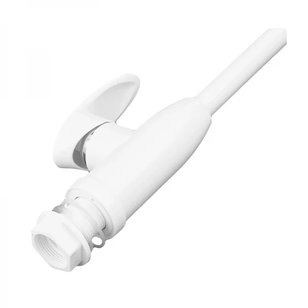 Смеситель для кухни Plamix Cezar-011-B из ABS-пластика белый, поворотный (PM0737)