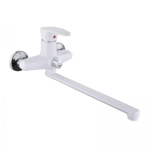 Смеситель для ванны Plamix Cezar-006 Euro SET белый с душевым набором (PM0746)