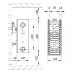 Стальной радиатор 22х300х600.S Koer (бок. подключение) (RAD069)