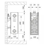 Стальной радиатор 22х300х800.B Koer (нижнее подключение) (RAD101)