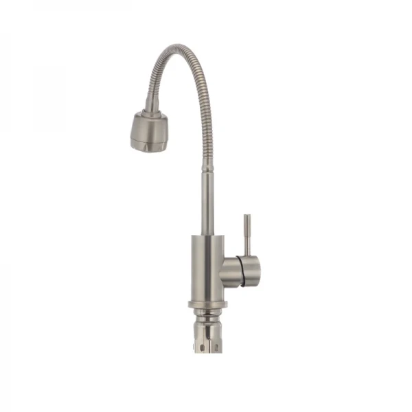 Смеситель для кухни MIXXUS SUS 011 из нержавеющей стали с гибким изливом (SS0006)