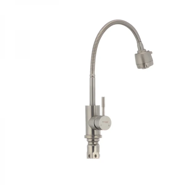 Смеситель для кухни MIXXUS SUS 011 из нержавеющей стали с гибким изливом (SS0006)