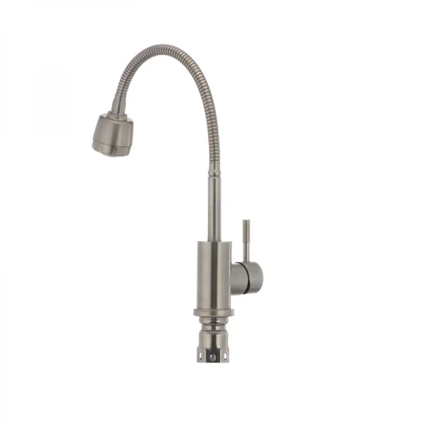Смеситель для кухни MIXXUS SUS 011 из нержавеющей стали с гибким изливом (SS0006)