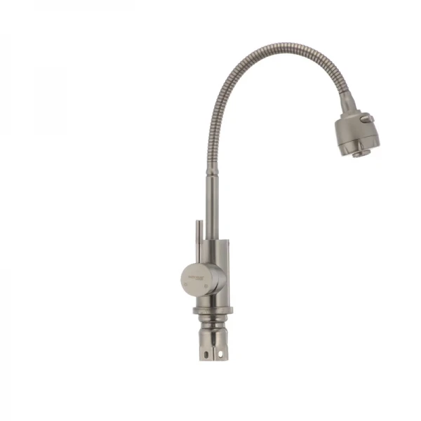 Смеситель для кухни MIXXUS SUS 011 из нержавеющей стали с гибким изливом (SS0006)