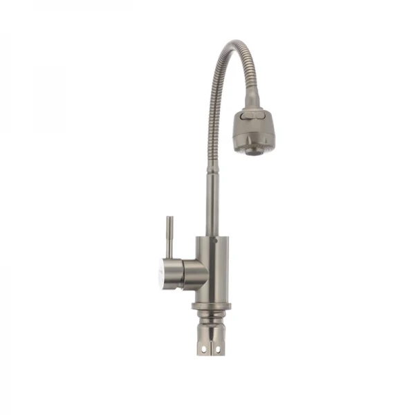 Смеситель для кухни MIXXUS SUS 011 из нержавеющей стали с гибким изливом (SS0006)