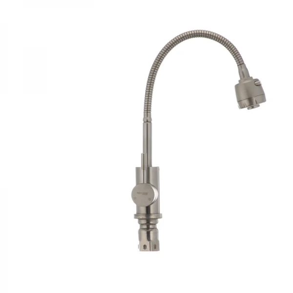 Смеситель для кухни MIXXUS SUS 011 из нержавеющей стали с гибким изливом (SS0006)