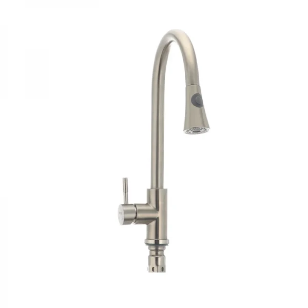 Кухонный смеситель с выдвижной лейкой Mixxus SUS 014-B (SS0023)