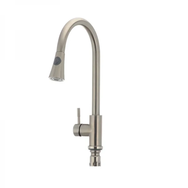 Кухонный смеситель с выдвижной лейкой Mixxus SUS 014-B (SS0023)