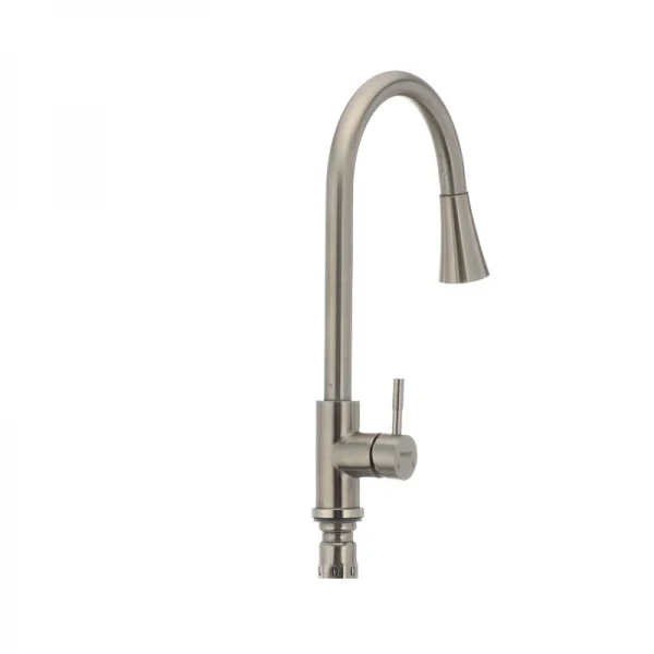 Кухонный смеситель с выдвижной лейкой Mixxus SUS 014-B (SS0023)