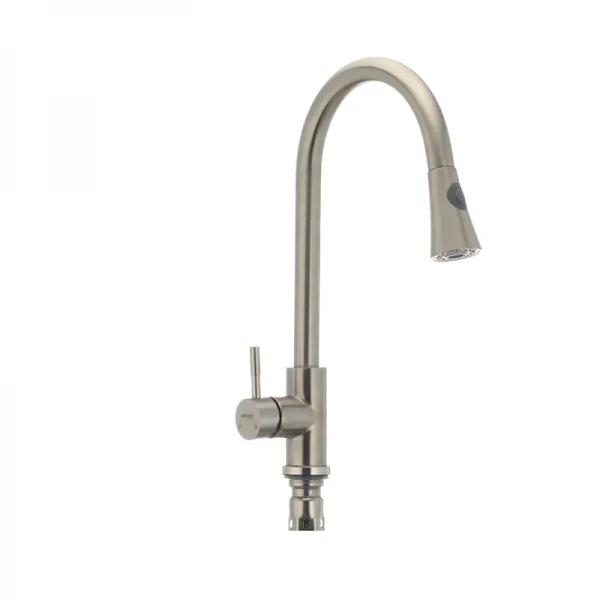 Кухонный смеситель с выдвижной лейкой Mixxus SUS 014-B (SS0023)