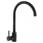 Смеситель для кухни Mixxus SUS-011 Black из нержавеющей стали SUS304, черный, с высоким поворотным изливом SS2792 (SS2792)