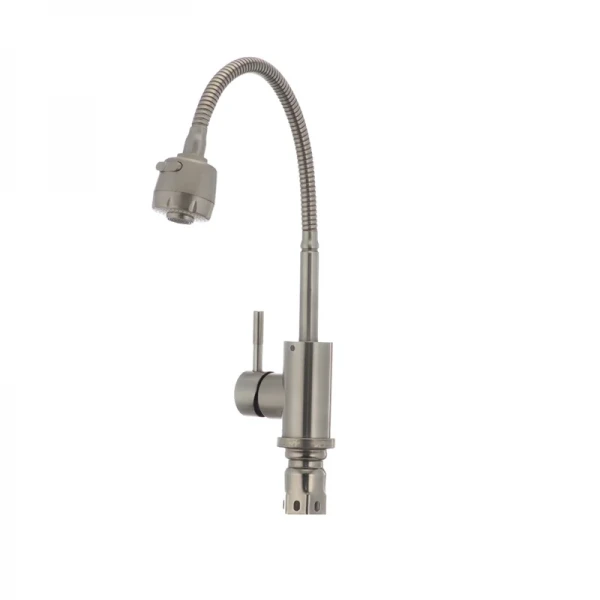 Смеш. для кухни Mixxus SUS-011 Reflector с рефлект.выливом из нерж. стали SUS304 (SS2797)