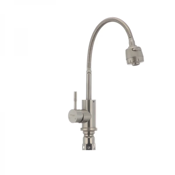 Смеш. для кухни Mixxus SUS-011 Reflector с рефлект.выливом из нерж. стали SUS304 (SS2797)