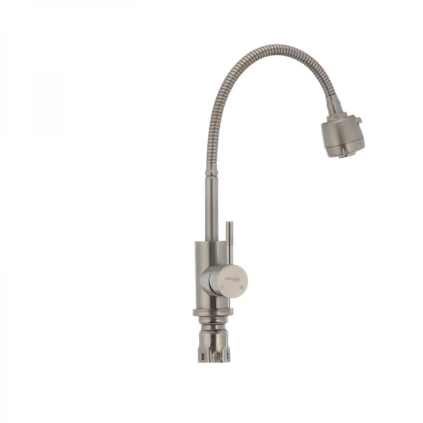 Смеш. для кухни Mixxus SUS-011 Reflector с рефлект.выливом из нерж. стали SUS304 (SS2797)