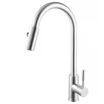 Смеситель для кухни Mixxus SUS-014-A с выдвижной лейкой из нерж. стали SUS304 (SS2815)