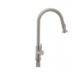 Смеситель для кухни Mixxus SUS-014-A с выдвижной лейкой из нерж. стали SUS304 (SS2815)