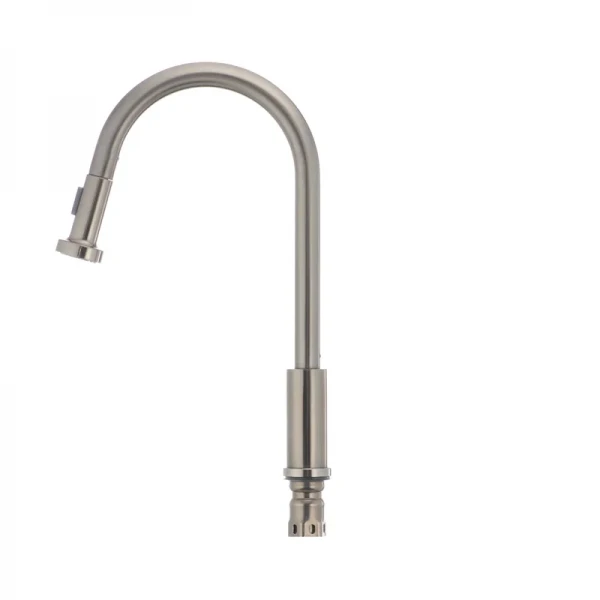 Смеситель для кухни Mixxus SUS-014-A с выдвижной лейкой из нерж. стали SUS304 (SS2815)