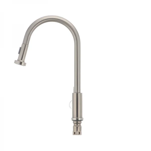 Смеситель для кухни Mixxus SUS-014-A с выдвижной лейкой из нерж. стали SUS304 (SS2815)