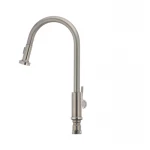 Смеситель для кухни Mixxus SUS-014-A с выдвижной лейкой из нерж. стали SUS304 (SS2815)