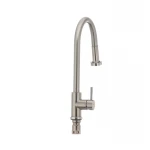 Смеситель для кухни Mixxus SUS-014-A с выдвижной лейкой из нерж. стали SUS304 (SS2815)