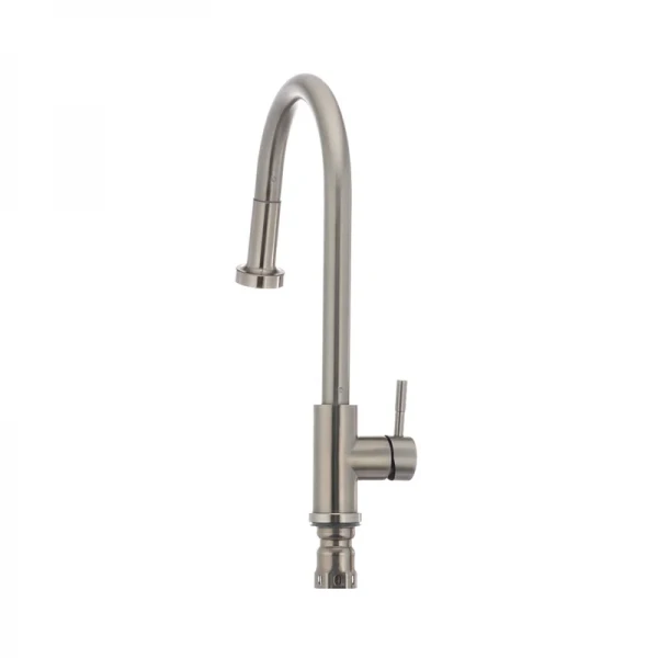 Смеситель для кухни Mixxus SUS-014-A с выдвижной лейкой из нерж. стали SUS304 (SS2815)