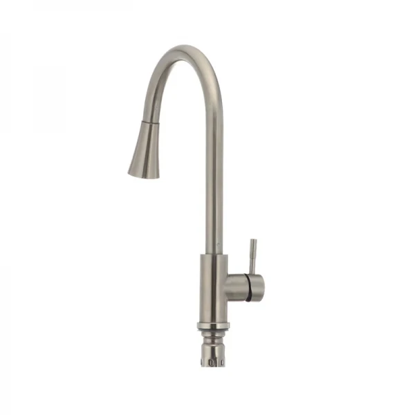 Смеситель для кухни с выдвижной лейкой Mixxus SUS-014-B из нерж. стали SUS304 (SS2816)