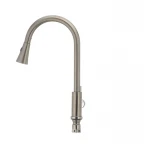 Смеситель для кухни с выдвижной лейкой Mixxus SUS-014-B из нерж. стали SUS304 (SS2816)